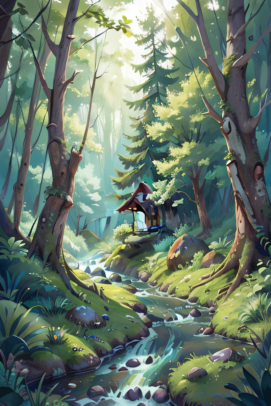 a river alone in the forest