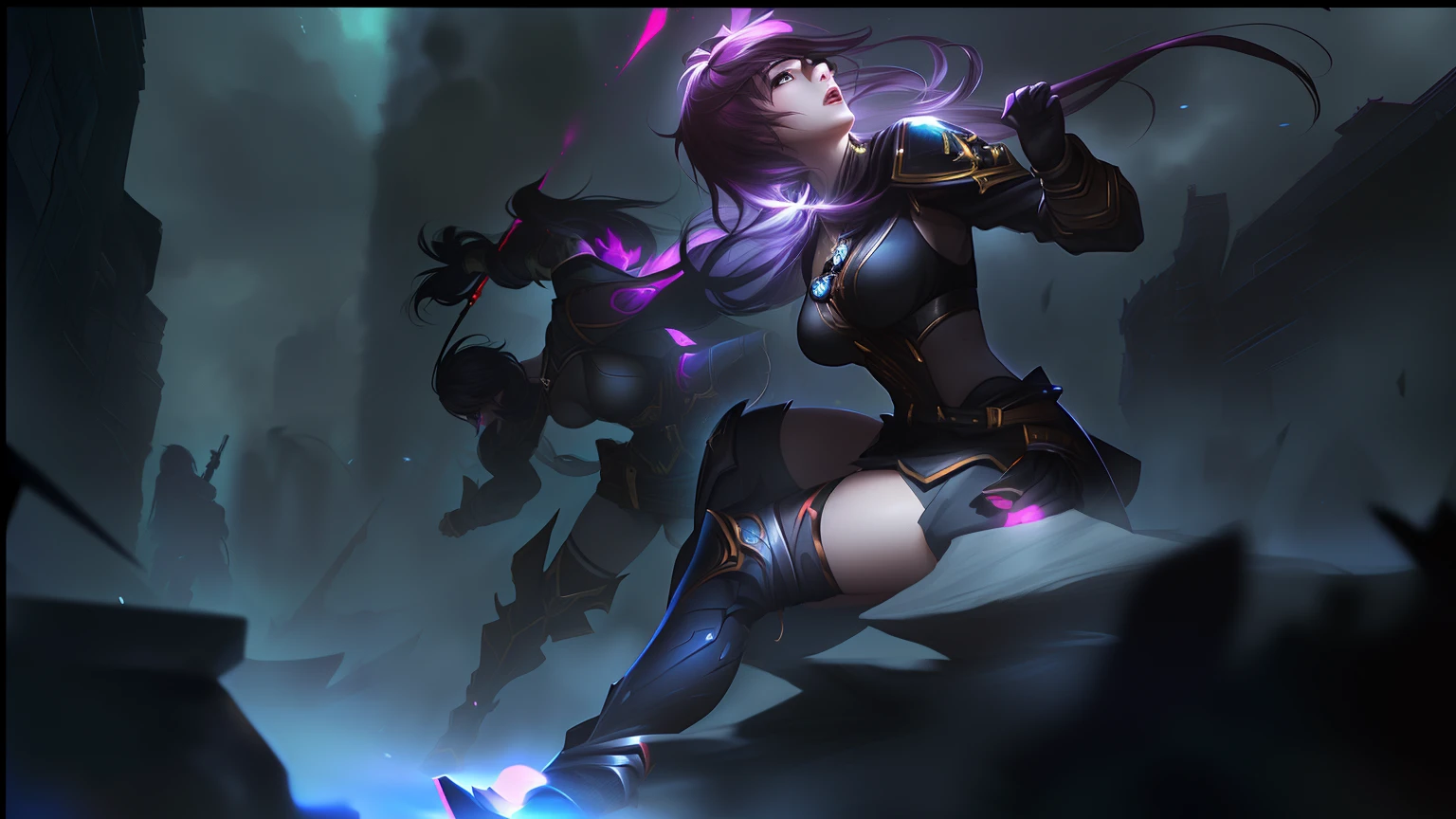 A woman dressed in purple holds a sword and blue light, Splash Art, league of legends art style, league of legends character art, iconic character splash art, league of legends splashart, league of legends splashart, arcane jayce, league of legends style art, league of legends art, Official Splash Art, League of Legends character