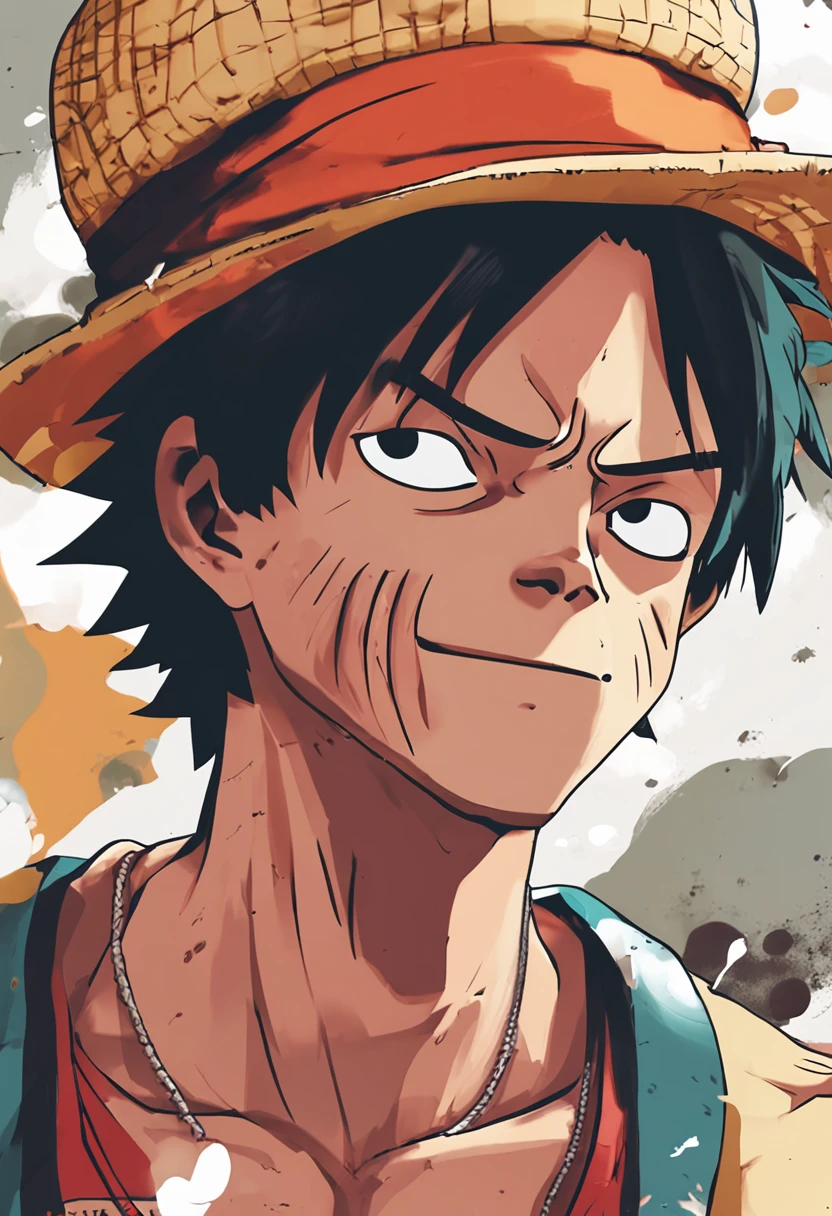"luffy modelshoot style, nvinkpunk, mdjrny-v4 style, dreamlikeart, snthwve style, Inspired by the style of this color series."