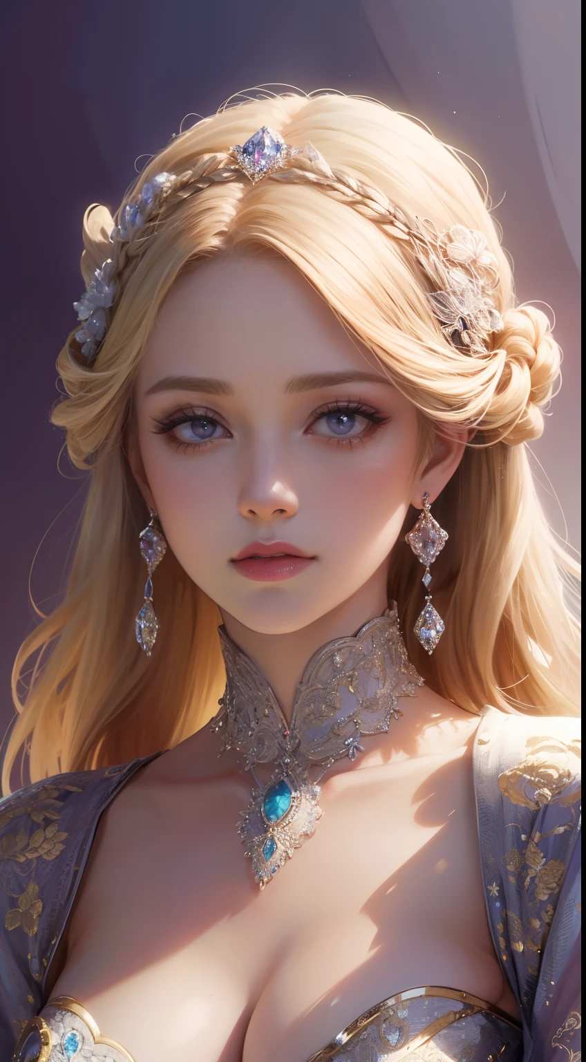 Absurd, ultra-detailed, high quality, masterpiece detailed face, beautiful eyes(eyes detailed) , Whole body, Greek mythology, Goddess, Aphrodite , a vision of ethereal loveliness, radiating an enchanting aura that captivated all who beheld her, possessed a grace that seemed otherworldly and a charm that could sway even the most steadfast hearts, more beautiful than anything or anyone in the universe, hair flows like strands of spun silk, cascading in waves of lustrous gold. eyes are deep and mesmerizing, sparkling with a divine light that reflects the depth of her passion and the mysteries of love, lips is delicately curved, hold a hint of a knowing smile, teasing and alluring in their gentle grace, skin is flawless, smooth as petals of the finest rose, Golden blonde hair, whole body , lace lingerie