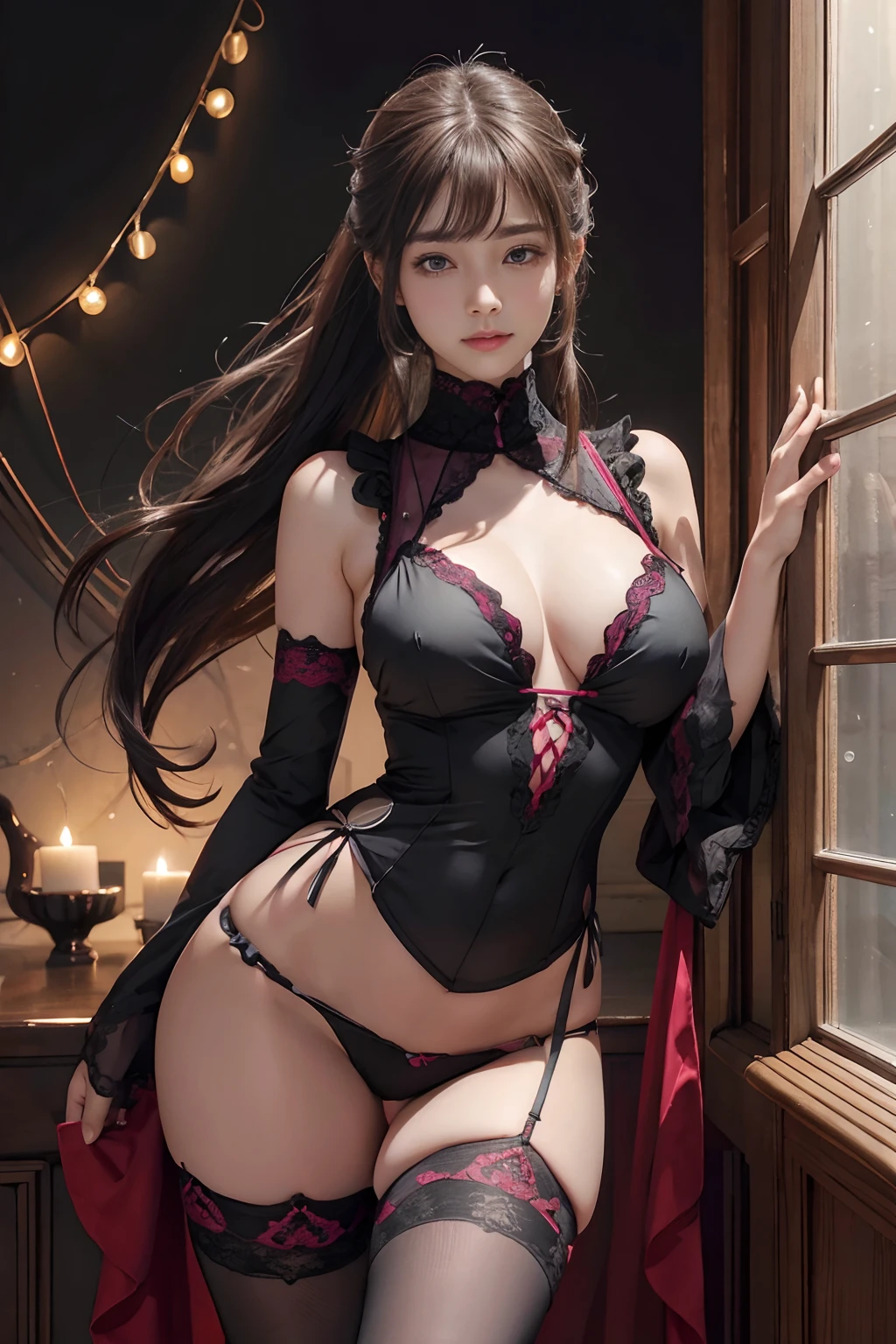 Change of panties、Connecting the strings of the garta belt、Change to finger details