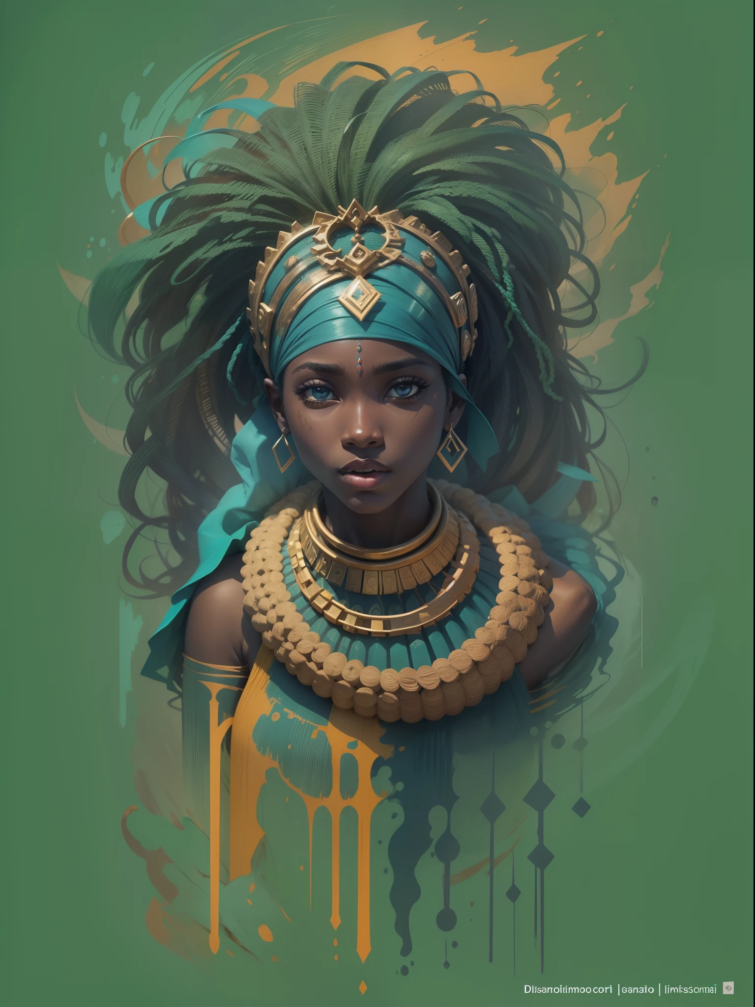 Deusa Africana Yemanja, colorido, Dominance of blue colors, seios grandes, corpo perfeito, caderno de rascunhos, handdrawn, Escuro, corajoso, realistic sketch, rough sketch, mistura de linhas escuras fortes e linhas soltas, linhas em negrito, no papel, folha de caracteres de turnaround, metade mulher metade sereia, corpo inteiro, African symbols, water symbols, Peixes diversos, tema escuro, Beautiful, fascinante