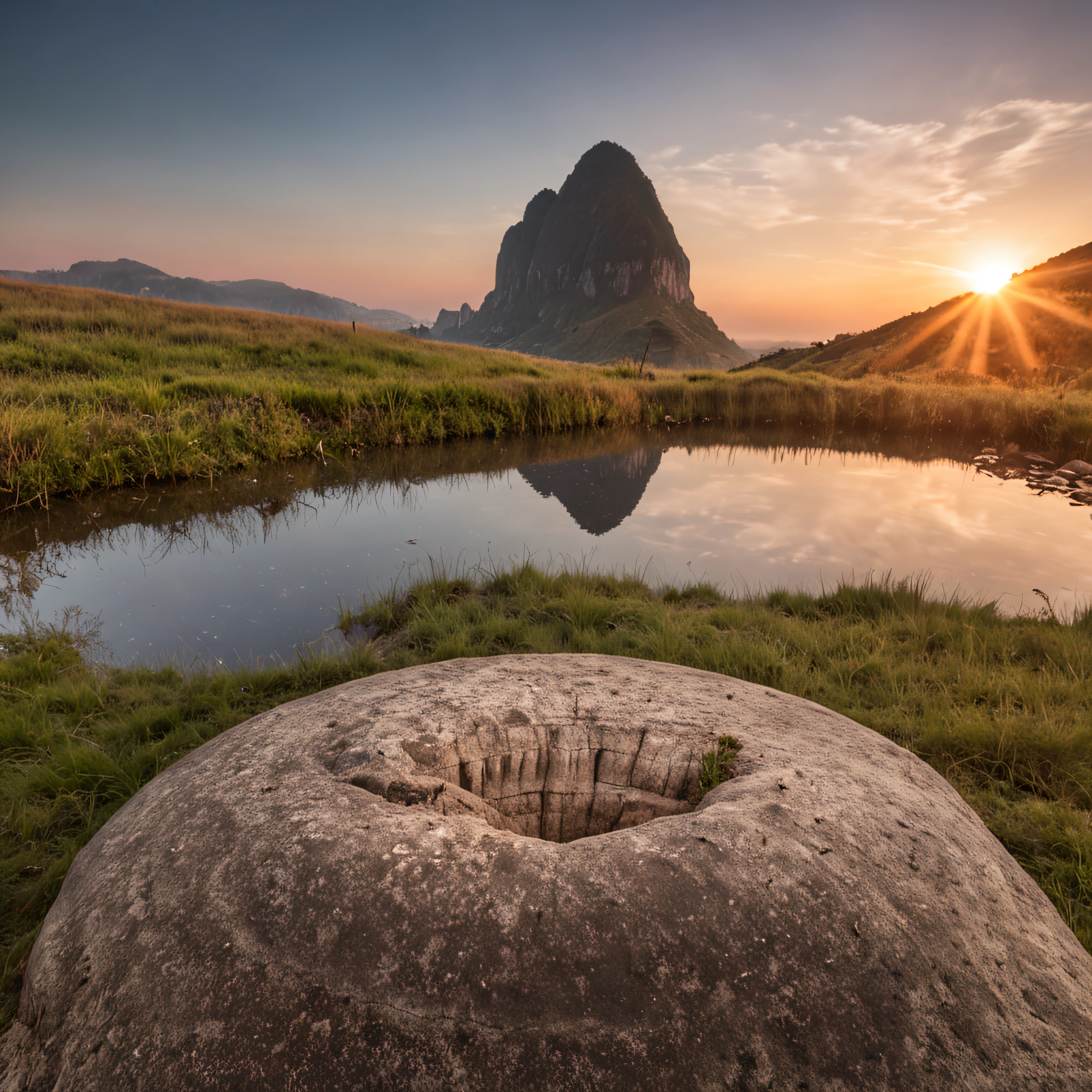 quero uma foto de paisagem super detalhada e realista
