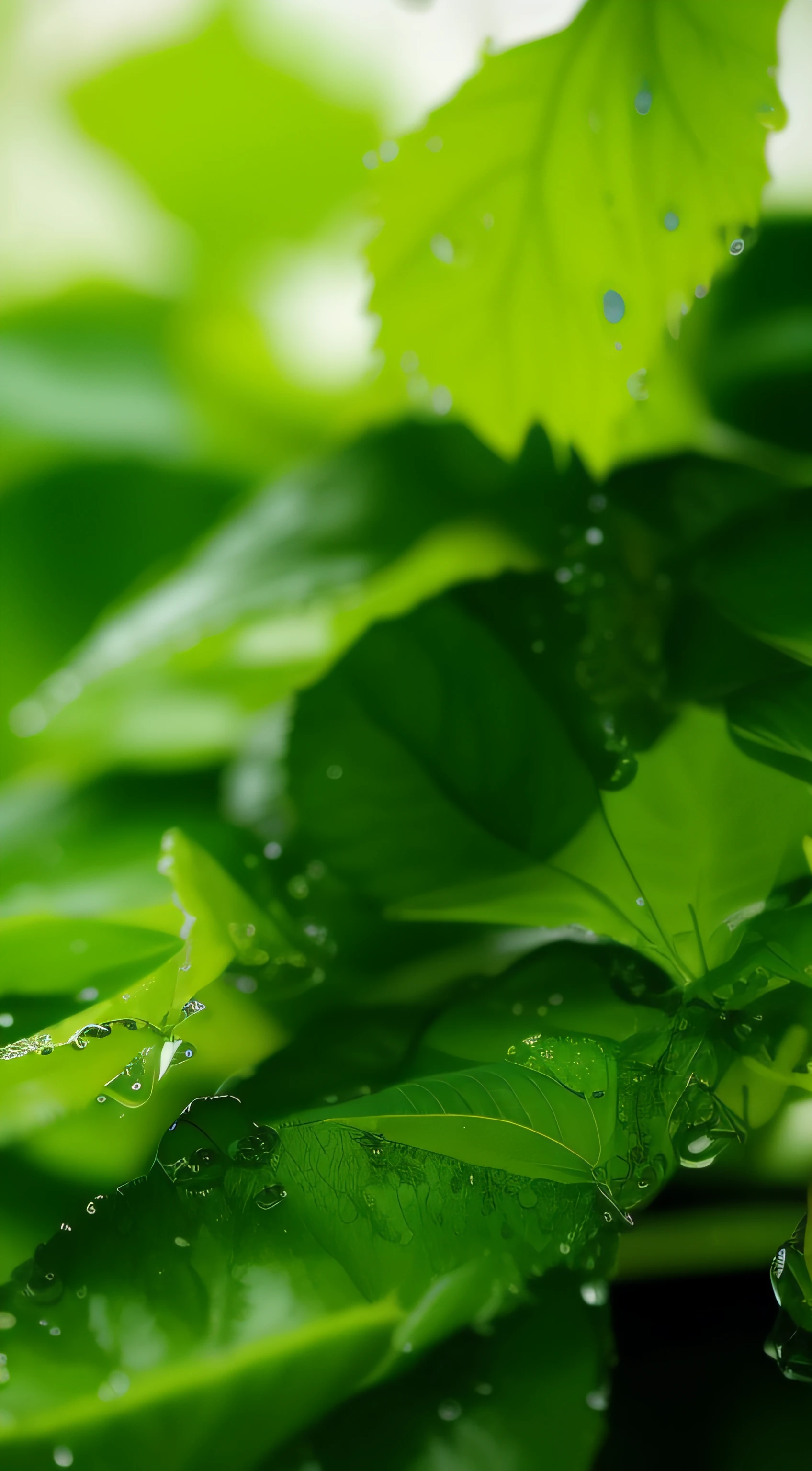 green color,leafs,vine,drippy,The background is blurred out,Blank above,Realiy,realisticlying,4k
