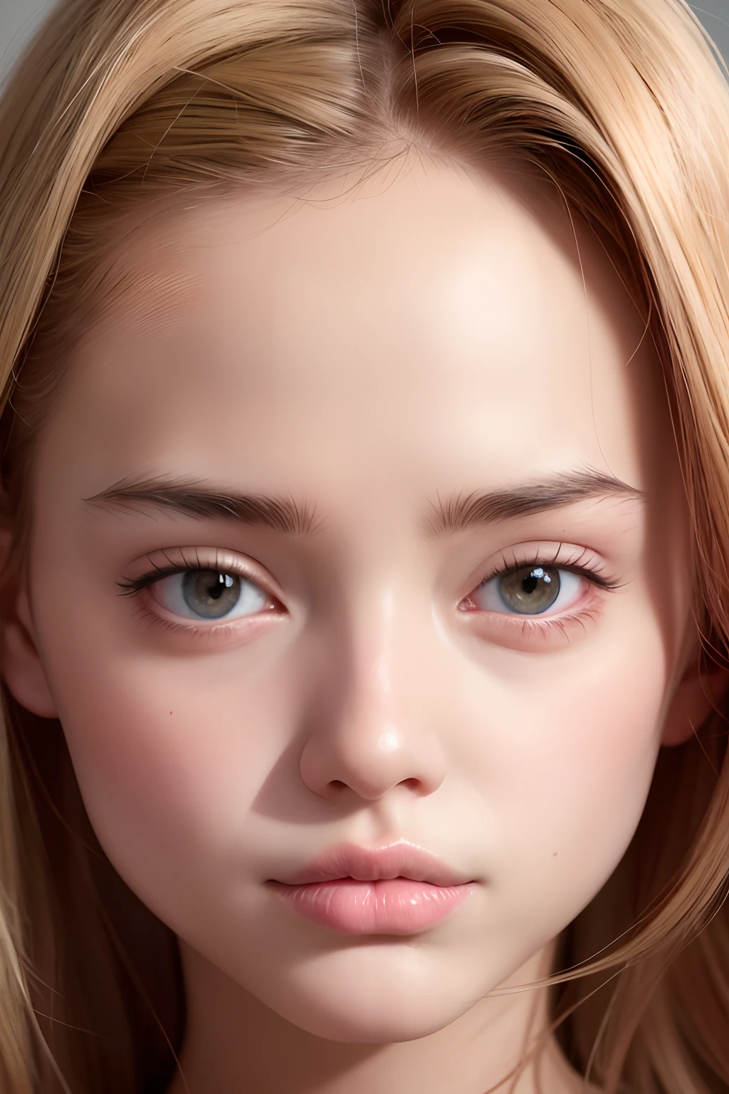 fille immature, Sexy seductive style, Face in extreme close-up, look coquin, sexuellement attrayant, magnifique cheveux longs blonds brillants, Beautiful perfect face with a perfect face with soft and clear skin, Hyper realistic concept, Carefully detailed 8K resolution concept poses, Ultra-realistic colored pencil sketching style, Bewitching baby face, perfectly placed facial features, forte poitrine