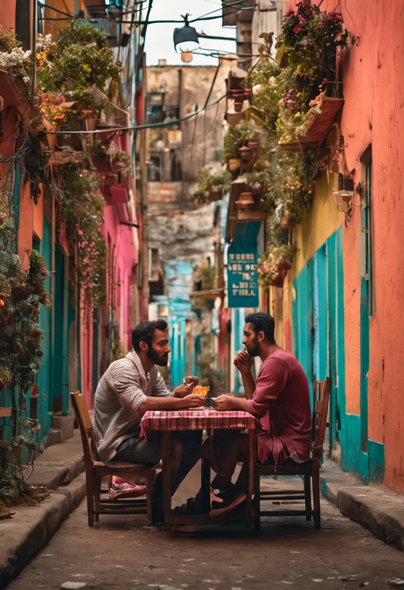 homens gregos comendo em uma mesa conversando sobre filosofia