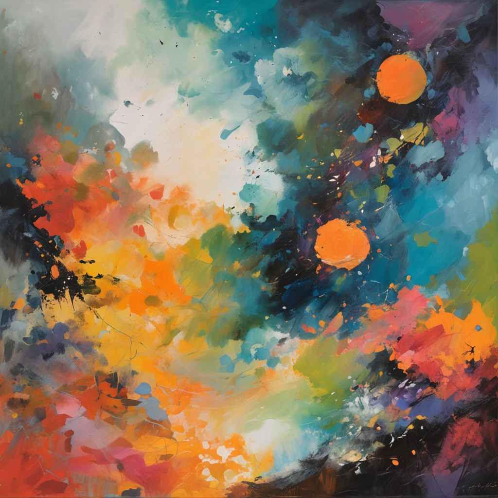 Intricate painting details of Japanese forests,galaxy in background, Clouds, vivd colour, High contrast, Mountain, vector line art, orange highlights, trending in pixiv, anime concept art, high high quality, Edge to edge,