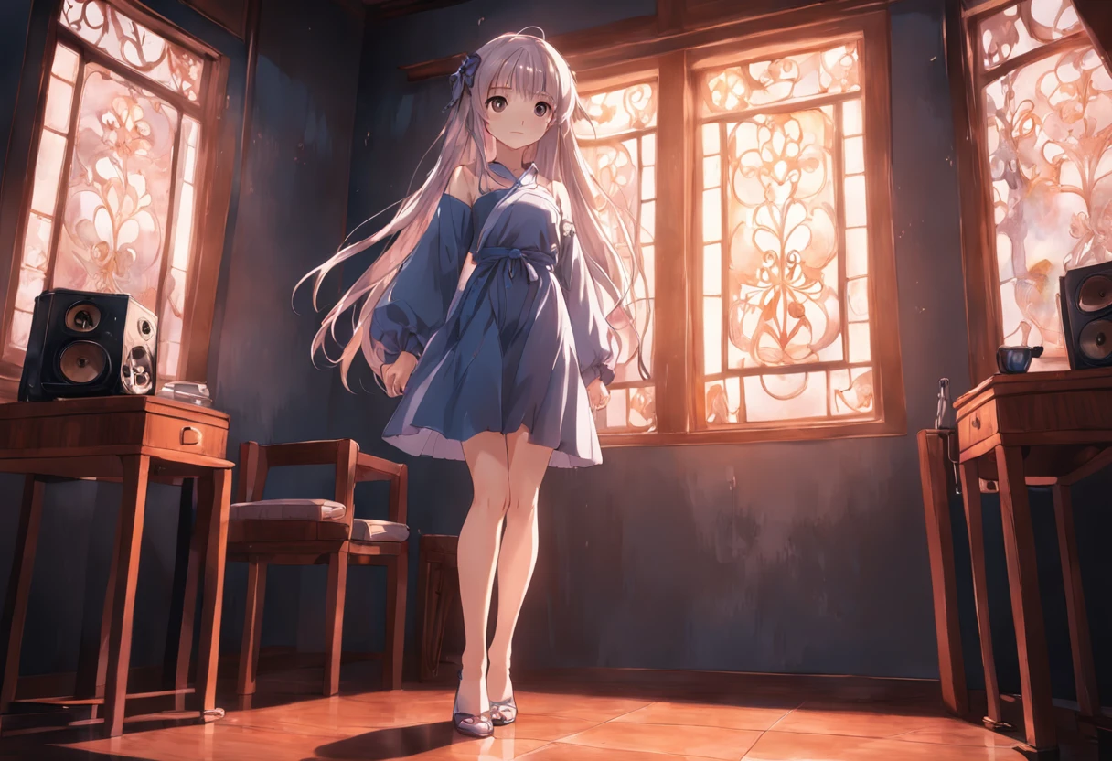 mix4, 20 days, Solo, Long_Hair, shirt, dress, High_Heels,full_Body, look_at_peeping at the viewer, (8K, RAW photo, Best quality, Masterpiece:1.2), (Realistic, photo-realistic:1.37), Professional lighting, フォトンマッピング, ラジオシティ, Physics-based rendering,