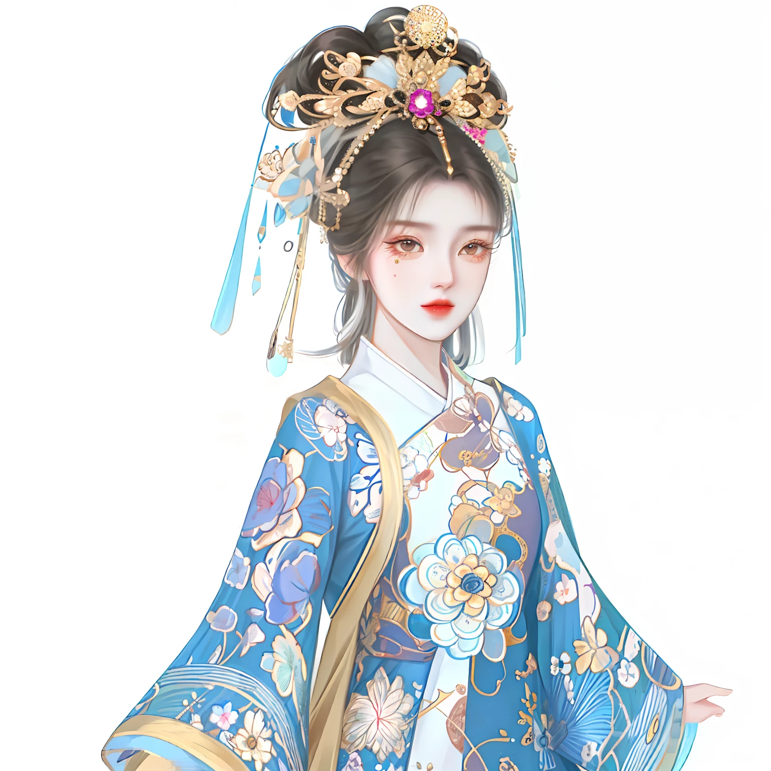 oriental girl,Works of masters,Best picture quality,Higher quality,high detal, 超高分辨率, 8K分辨率, depth of fields, cinematic photogtaphy, intricately details, carefully, meticuloso, glorious, max detail, extreme beautiful, (((1girll, 独奏))), 18yr old,Coiled hair, brunette color hair, white skinned, A picture, tmasterpiece, (Best picture quality), Higher quality, high detal, 超高分辨率, in a panoramic view, Exquisite facial features, s the perfect face