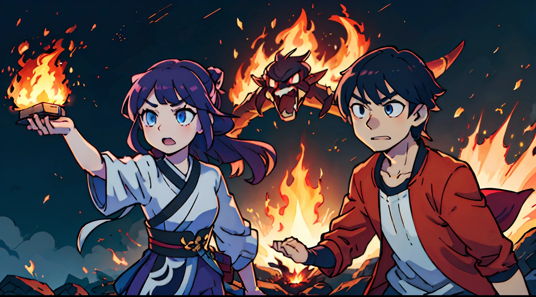 anime anime wallpapers hd anime anime wallpapers hd anime anime, popular Isekai anime, his eyes are red and glowing, cara bonito na arte demon slayer, Fire embers, seus olhos brilhando vermelhos, Keqing de Genshin Impact, Emblema de fogo, fire behind him, Isekai, Genshin, Melhor Anime 4K Konachan Wallpaper