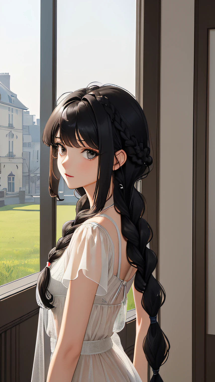 (Masterpiece), (Best quality), {Girl|Lady}, view the viewer, {Sunnyday|early evening}, {Indoors|Outdoors},
{Long hair with natural waves|Shaggy cut|Long bold side bangs|Curly hair|French braids|Sleek pixie cut|See-through installation，Twist braids|Voluminous updo|Undercut}