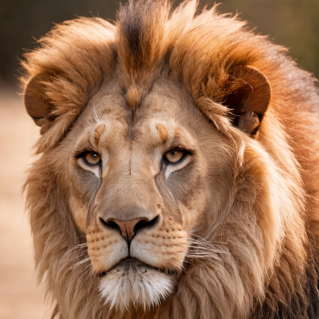 Generate an adorable image of Liam the Lion from the Bible. He is a cuddly pet made especially for children, with a majestic mane that represents courage and strength. His expression is warm and welcoming, inviting children to join him on an exciting journey through biblical stories. The image should convey a sense of learning and fun