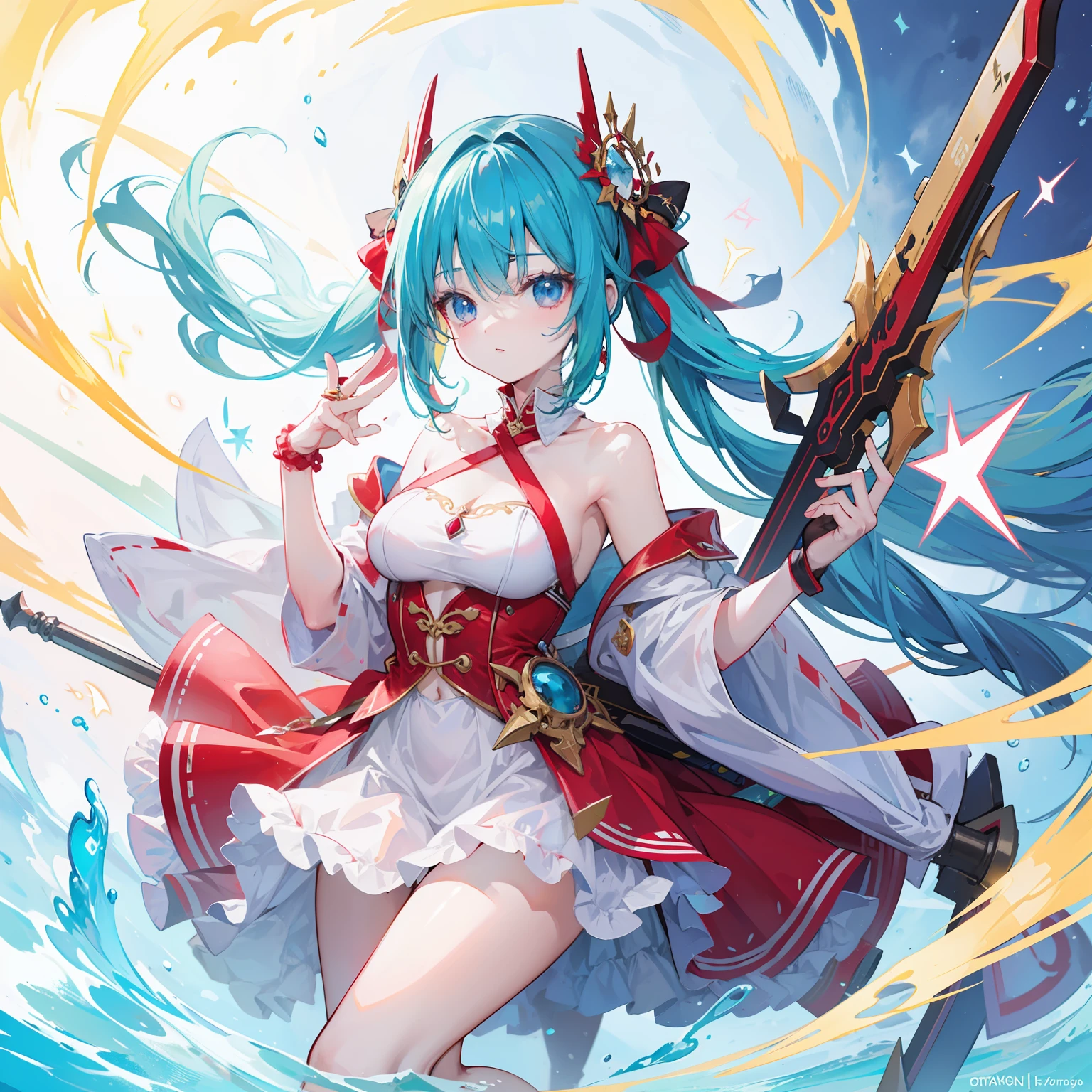 Time Reincarnation Ring Weapon,Red, green, blue and yellow color scheme,A cute and milky sweet girl Lori