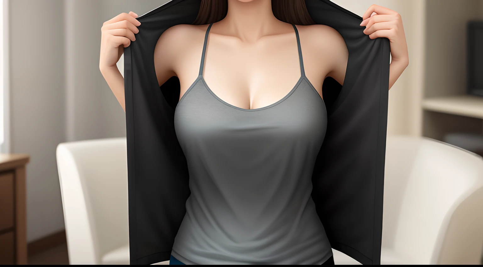 woman,no clothes are worn