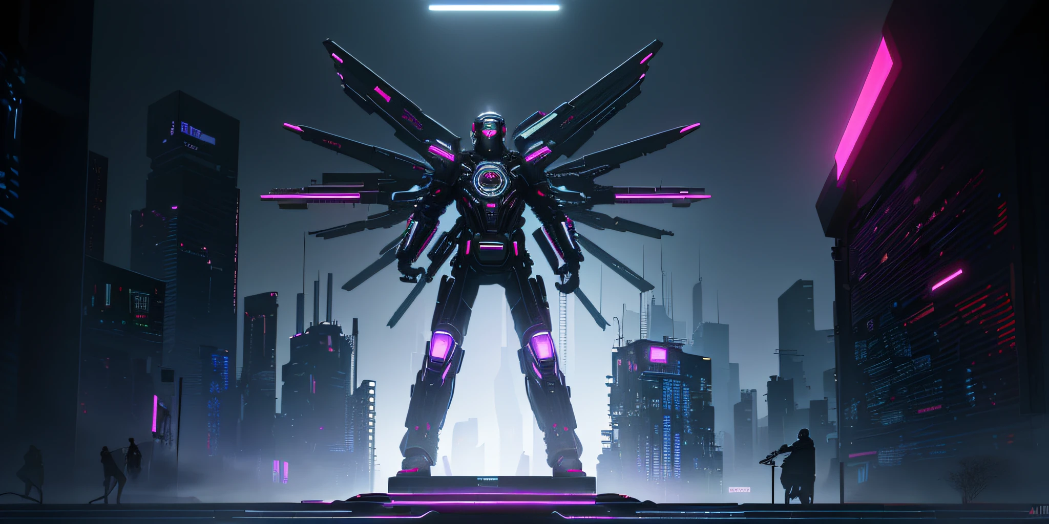 Add cyberpunk premium sense background