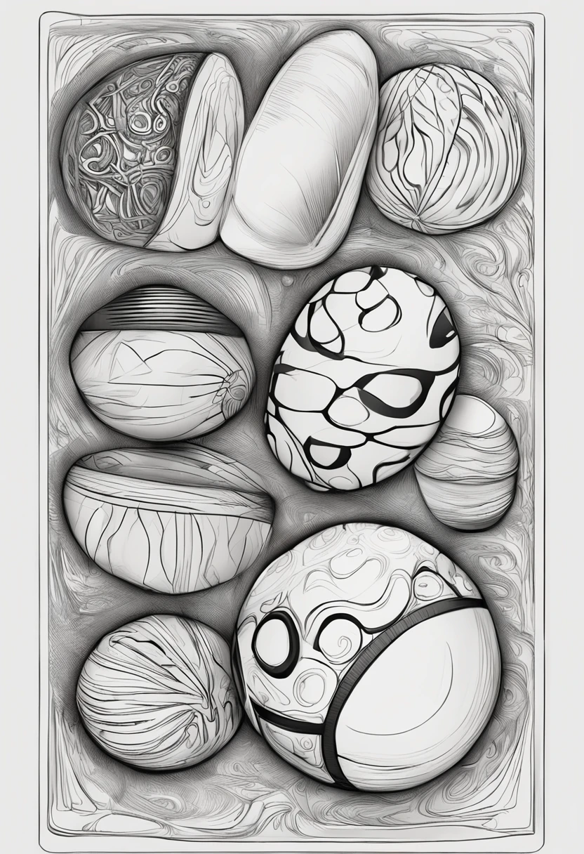 On the white surface there is a drawing of a ball, contour hatching, Smooth oval head, smooth draw, simple shading, deep shading, Digital drawing, soft image shading, Soft Shading, smooth shading, smooth light shading, digital sketch, very flat shading, digitally draw on wacom tablet, smooth draw, smooth round shapes, shading study, Pencil strokes, heavy shading