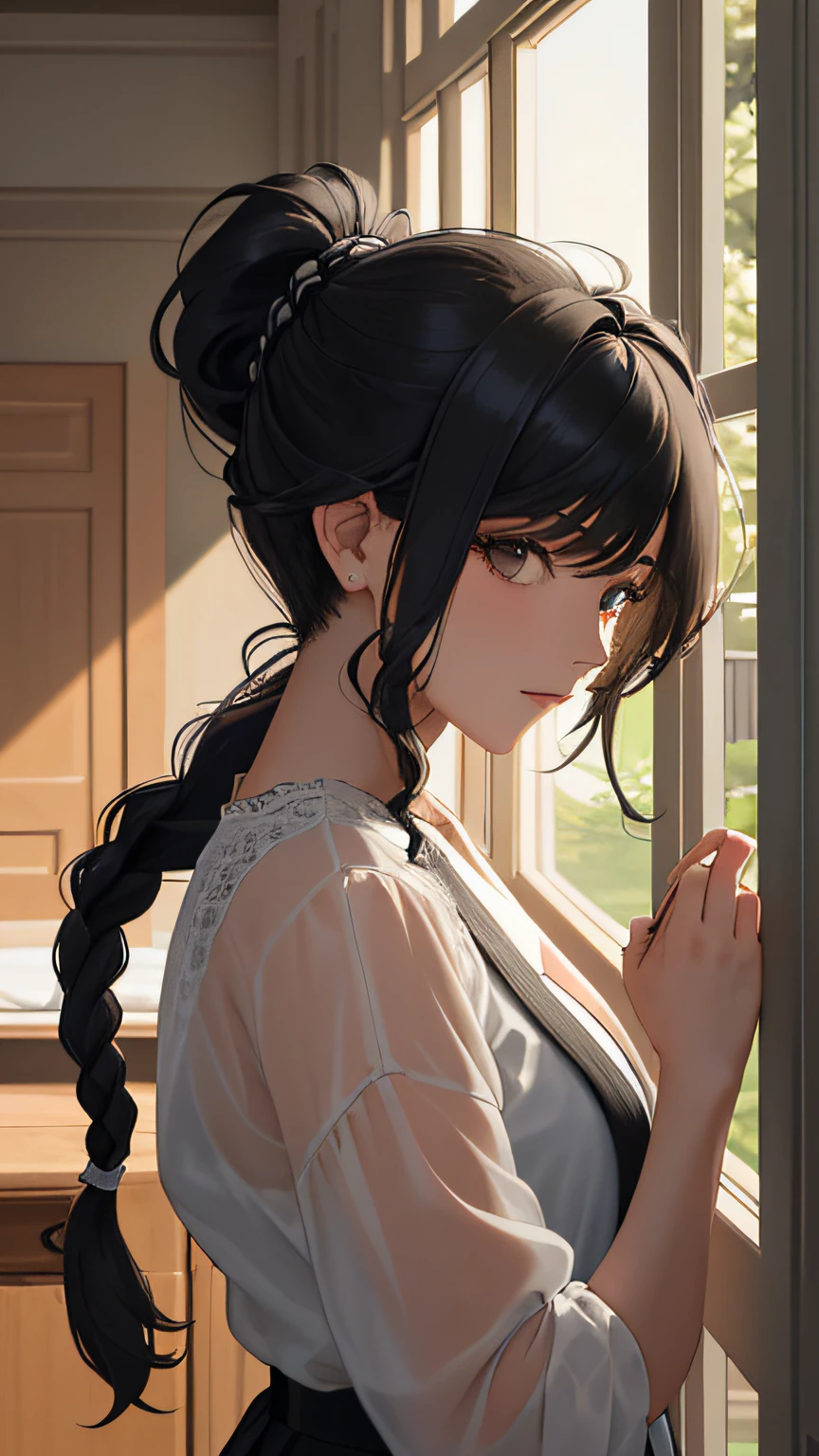 (Masterpiece), (Best quality), {Girl|Lady}, view the viewer, {day|Night}, {Indoors|Outdoors},
{Long hair with natural waves|Shaggy cut|Long bold side bangs|Curly hair|Neat ponytail|Sleek pixie cut|High gang knot,With twisted braids|Voluminous updo|Undercut}