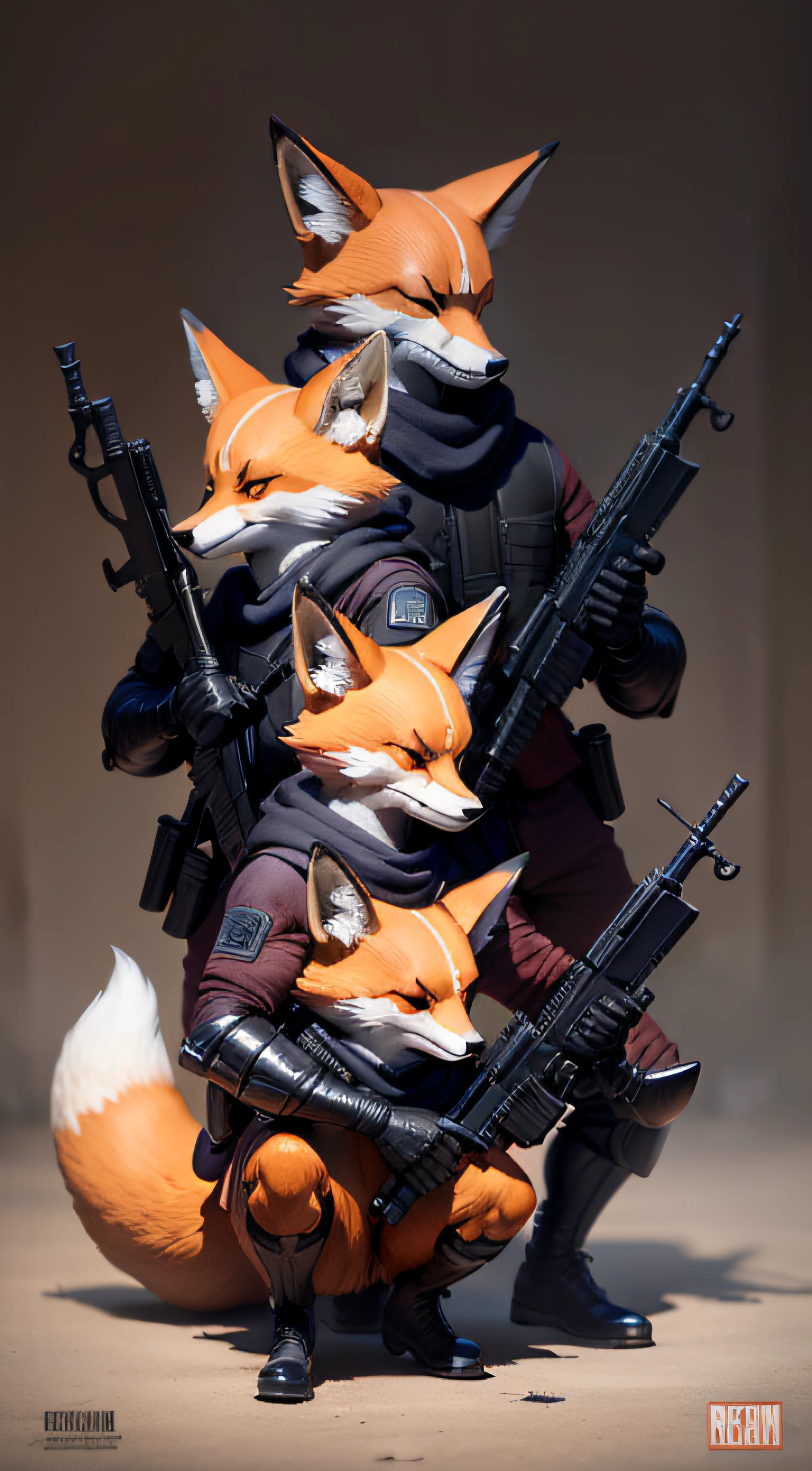 Armed fox Lots of henchmen