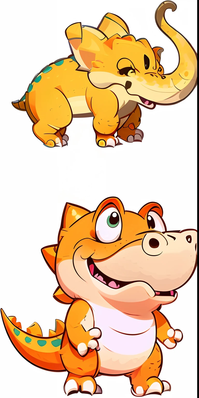 Cartoon illustration of cute little dragon and cute baby dragon, cartoonish vector style, mascot illustrations, set of high quality hd sprites, Mobile game art, telegraph stickers, Cartoon Art Style, Two different characters, Cartoon Art Style, telegraph stickers design, dinosaurs, inspired by Abidin Dino, Cartoon style illustration, Mobile game background, Cartoon illustration