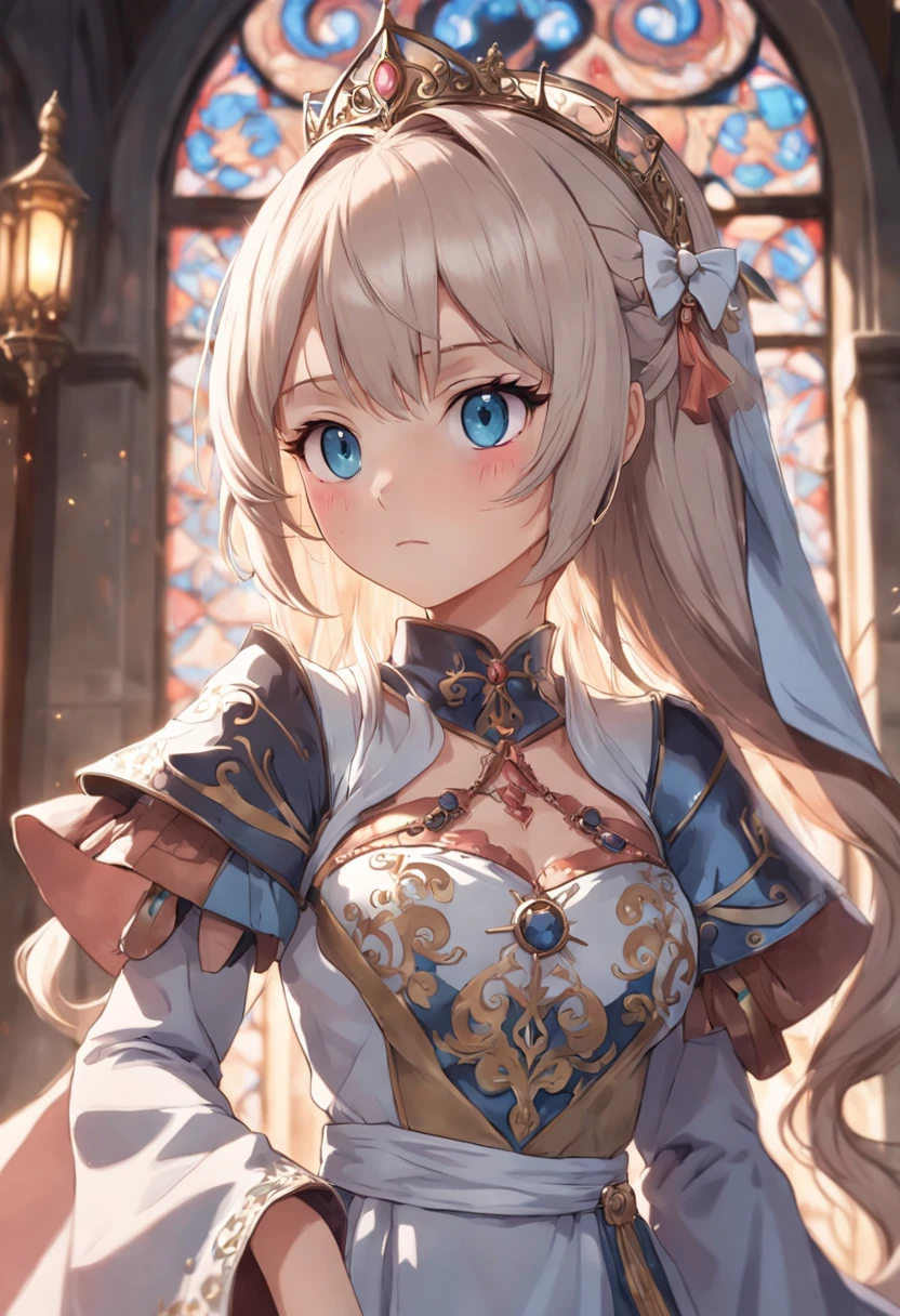 (The highest image quality, master piece:1.2), (Ultra Definition Illustration), (very beautiful matured queen, 45yo:1.3), rpgroyal, (sleeveless gorgeous queen red dress with roses:1.3), (armpits), blond wavy hair, embarrassed, crying,