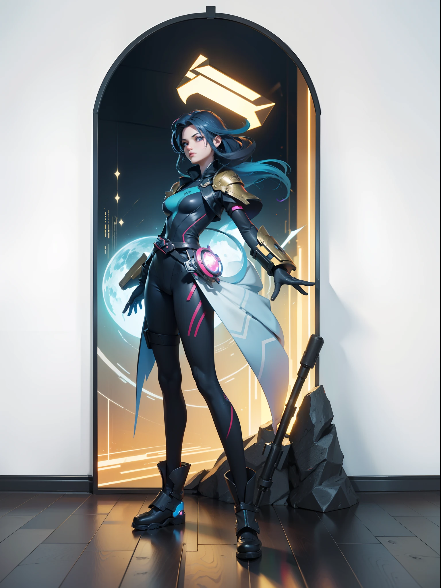 Generate a mesmerizing and immersive videogame art case cover poster with awe-inspiring aesthetics, create artistic game character, (realistic:1.2), (balanced colors:1.1), rich colors, (((Generate something different from others))).