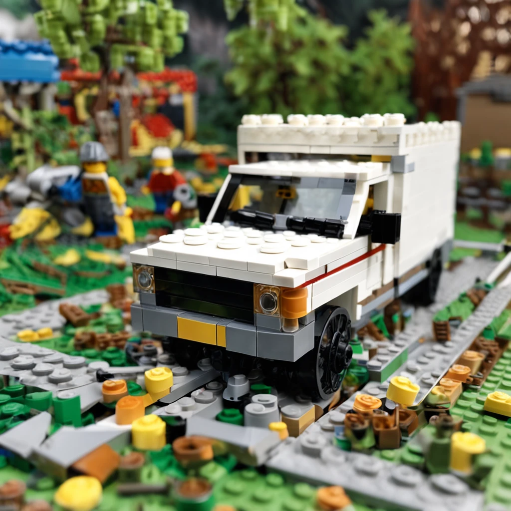 Lego brick scene,Men's white top,Denim cargo pants,Wash the machine with Karcher,ultra-realistic image,Real-world scenarios,8K分辨率,Meticulous and minimalist environment,The is very detailed,top-quality,artsy photography,Miniature scenes,Cinematic texture ,IOS 100 ,