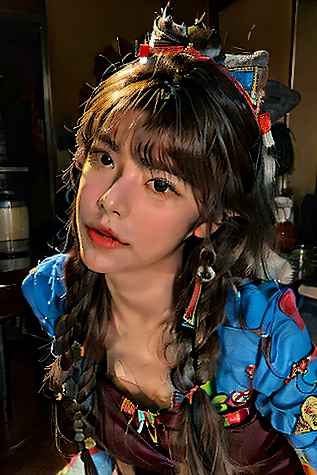 Libido boy,shoun,ride horse,Hair coiled,shairband,period costume,archery,drawing bow,full bodyesbian,tmasterpiece,brunette color hair