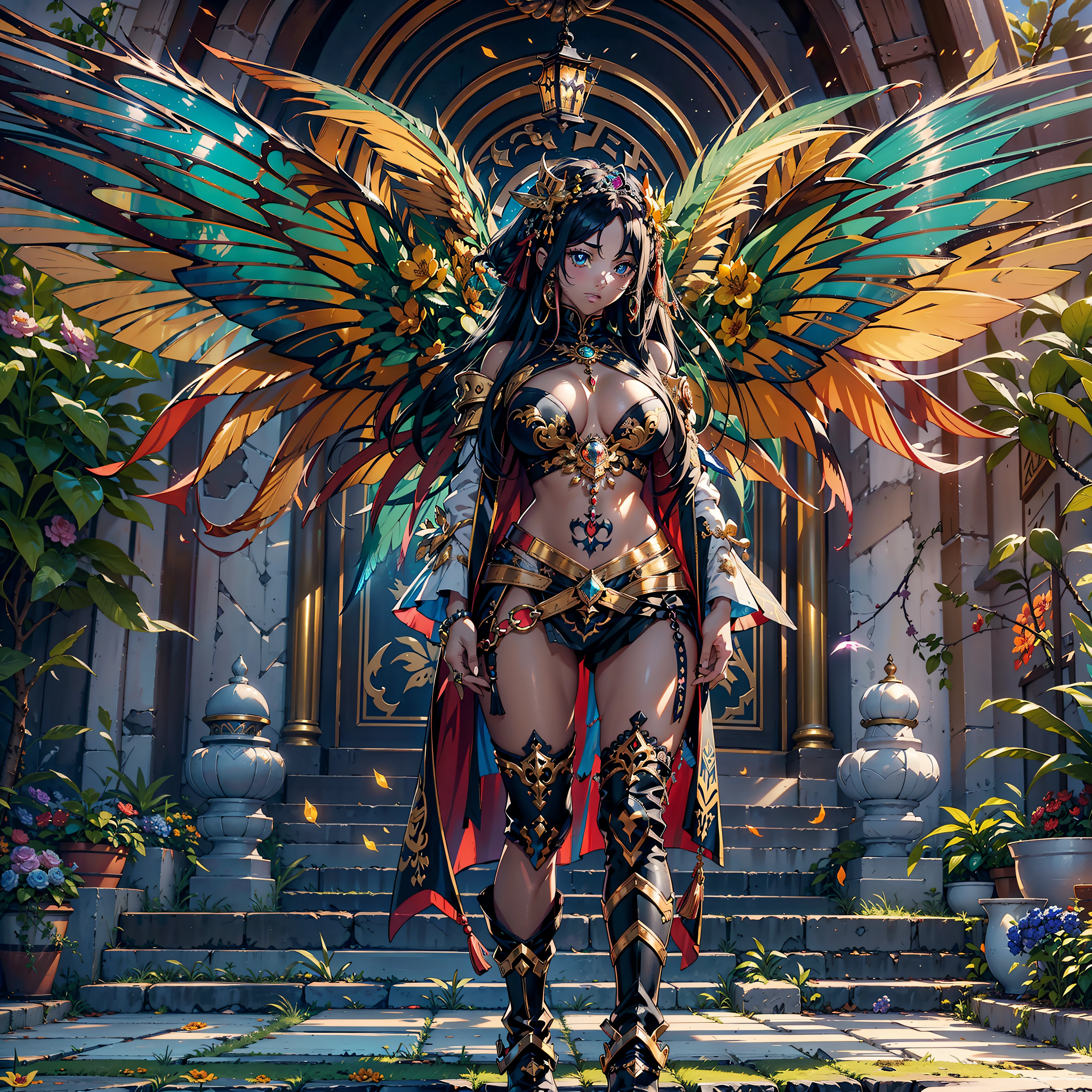 Masterpiece:2 Sunlight luminescence volumetric lightning contrast global illumination saturate ultra:2 highres meticulously intricate analogique pro-photo-realistic ultra high_quality ultra high_detail optimal accurate cgi vfx sfx reflex 3dcg max color-coded extreme improved Octane_rendered UHD XT3 64K 32K 16K 8K DSLR HDR unrealengine5 romm rgb pbr 3dcg fxaa blu-ray fkaa txaa rtx ssao enhanced ultra_sharpness ecstatic graduate Will-o'-the-wisp pixie sprite iota garden conceptual angel female Jinx glamour walking Chevaleresque "Nicki Minaj" Cosplay aristocratic Goddess surmounted wings surrounded intertwined feather éblouissantes Valkyrie-wings symmetrical athletic Native tanmed skin african hairstyle dreads obvious agate epic face perfect divine cheekbones effects reddened embarrassed lazuli beautiful Eyes Brown Pupils Black Iris Turquoise Sapphires Open Mouth Teeth Smiles tongue wet pilot Jacket Floating fringe Pearls Eccentric Cape Levitating Shoulders-Off chemise blanches dentelles clavicules papillotes reveal breasts falling sideboob felt satin orange corsait yellow spinels thick leather skirt soies assortie amples nombril revealing heart belt_chastity crux diamond cadena pubic scarlet pubis-hairy obvious indigo Size silver adorned padlock Gold thighs legs garters Gothic inox boots decorated onyx, Sun urban Outdoor Forest Beholder "medieval" outfits priestess ruby background equirectangular 360 monastery opal marble deep path ombre Sundrop lantern decorated dramatic mannequin armor chrome chain flat bands fathoms "Heavy Metal" richly lys rune rose ornate emerald plasma glyph Tourmaline wood Earth engraving lava magic summon monster viceroy incandescent Crystalline invocation creature Queen Bee (EOS R6 135mm 1/1250s f/2.8 ISO400) bees conjuration monarch flowering butterfly dog howling floraison Shiba_Inu CGSCOSITY Hearth Ark Church "Ouroboros" Caduceus Hermes mythology Cathedral chef-d' tatoo Bruce_Weber sex girl naked nsfw varied multi etc.