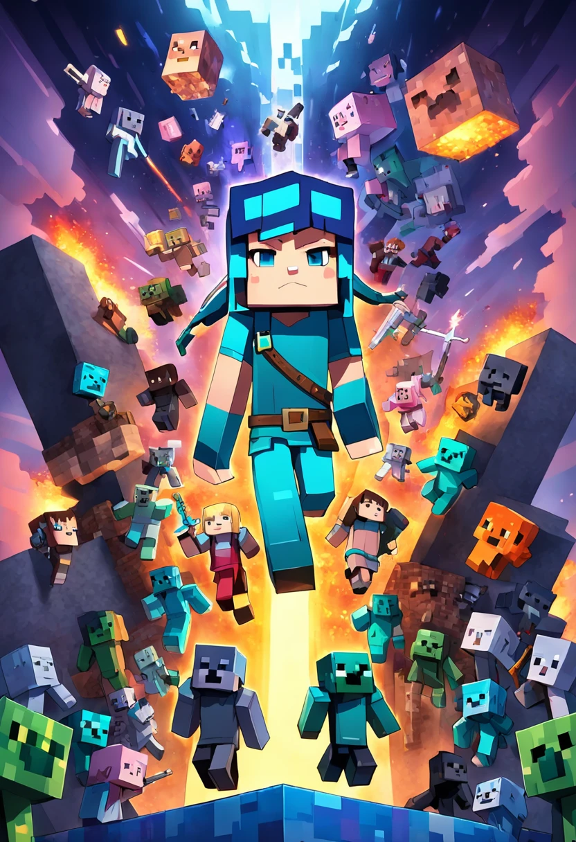 minecraft 3d arte mega steve