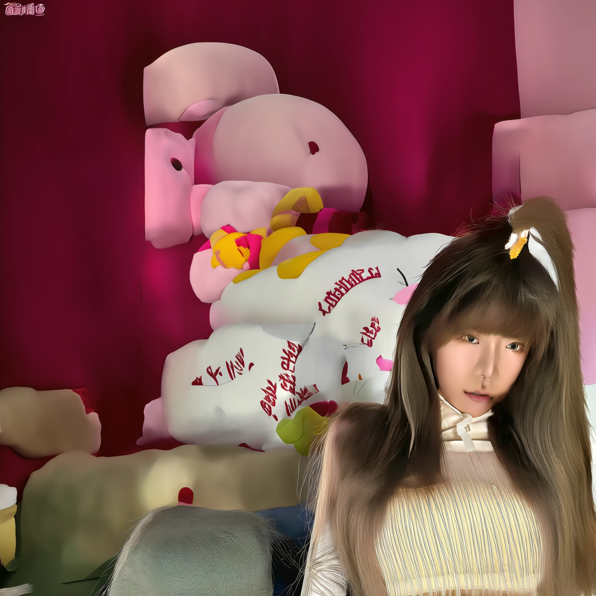 18-year-old schoolgirl,cute female student,beautiful age girl,Delicate and beautiful girl,exquisite facial features,Portrait of the distance,8K quality,extreme hight detail,Detail portrayal,messy hair,(cute bangs),horse tailed,Flowing hair,black color hair,rosto magro,Perfectly proportioned body,slim toned body,hentail realism,超高分辨率,Master Opus 1,Authentic texture,Cinematic lighting realism,facial feature,Supple lips,((Pure lust makeup)),Pure girl,first love,The beginning of the sinus,is shy,Be red in the face,shy,innocent expression,夏天,outside,((Real scenes on the streets)),Look at the camera,look at the viewer,((turtleneck sleeveless crop top)),((in pink)),Wrapped feeling of leather goods, (big breasts) ,Lace