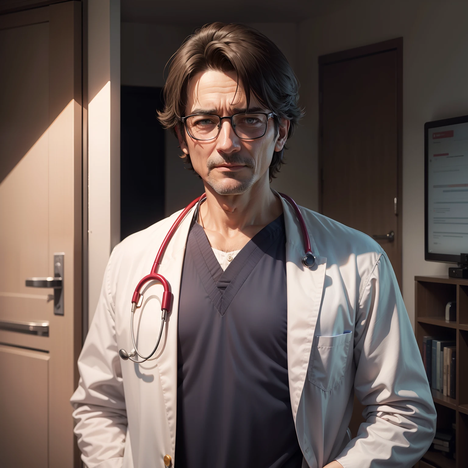 Middle-aged doctor