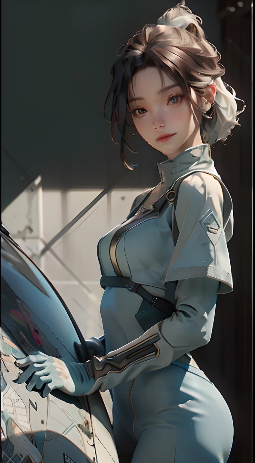 ((Best quality)), ((masterpiece)), (detailed:1.4), 3D, an image of a beautiful cyberpunk female,HDR (High Dynamic Range),Ray Tracing,NVIDIA RTX,Super-Resolution,Unreal 5,Subsurface scattering,PBR Texturing,Post-processing,Anisotropic Filtering,Depth-of-field,Maximum clarity and sharpness,Multi-layered textures,Albedo and Specular maps,Surface shading,Accurate simulation of light-material interaction,Perfect proportions,Octane Render,Two-tone lighting,Wide aperture,Low ISO,White balance,Rule of thirds,8K RAW,