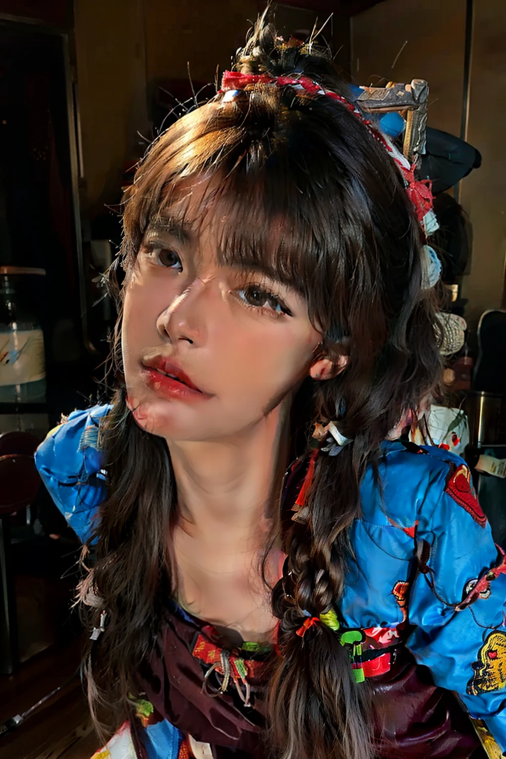 Libido boy，shoun，ride horse，Hair coiled，shairband，period costume，archery，drawing bow，full bodyesbian，tmasterpiece，brunette color hair