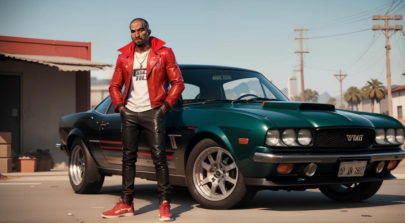there is a man, gta personagem, Como o protagonista de GTA 5, gta v estilo, como um personagem de gtav, Kanye West em GTA v, Snoop dog, em gta v, GTA5 Estilo, gta v personagem , cabelo vermelho,homem negro,red head,cabelo vermelho,cabelo red,