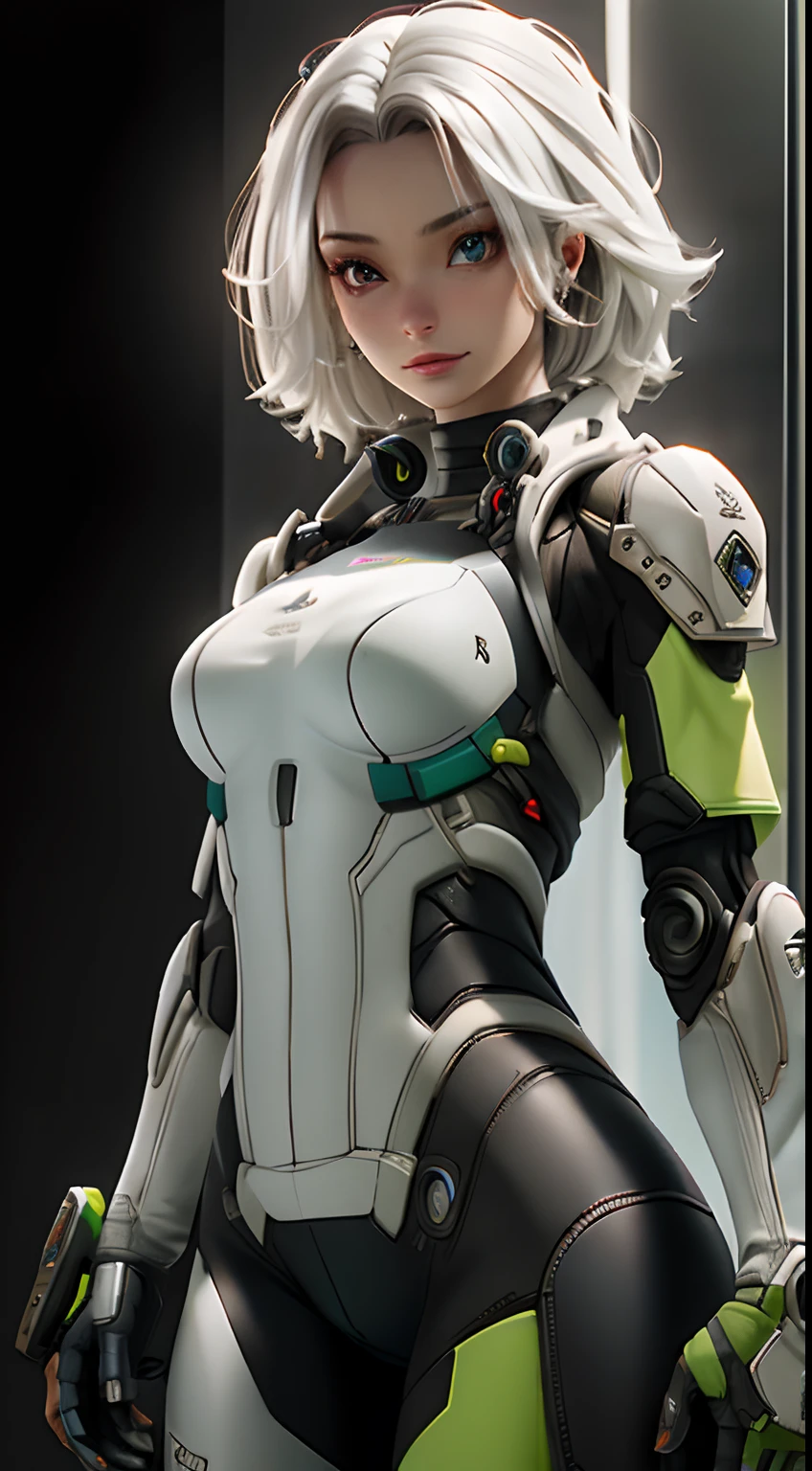 ((Melhor qualidade)), ((obra-prima)), (detalhado: 1.4), 3D, uma imagem de uma linda mulher cyberpunk corpo androide,HDR (High Dynamic Range),Ray Tracing,NVIDIA RTX,Super-Resolution,Unreal 5,Subsurface dispersão, Textura PBR, Post-processing, anisotropic filtering, Profundidade de campo, Maximum clarity and sharpness, Texturas multicamadas, Albedo e mapas especulares, surface shading, Accurate simulation of light-material interaction, perfectly proportions, Octane Render, Two-tone lighting,Abertura ampla,ISO baixo,White balance,thirds rule,8K RAW,