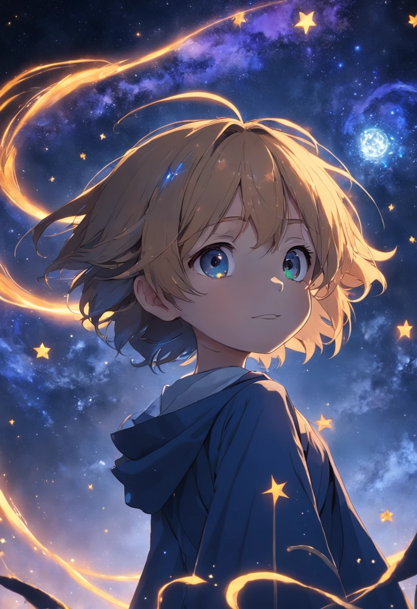 Em uma noite estrelada, where the sky was covered by a cloak of brilliance, conhecemos o pequeno Leo. Ele era um menino curioso, com olhos brilhantes e um sorriso cheio de entusiasmo. Toda noite, He looked out his bedroom window and dreamed of traveling into space.