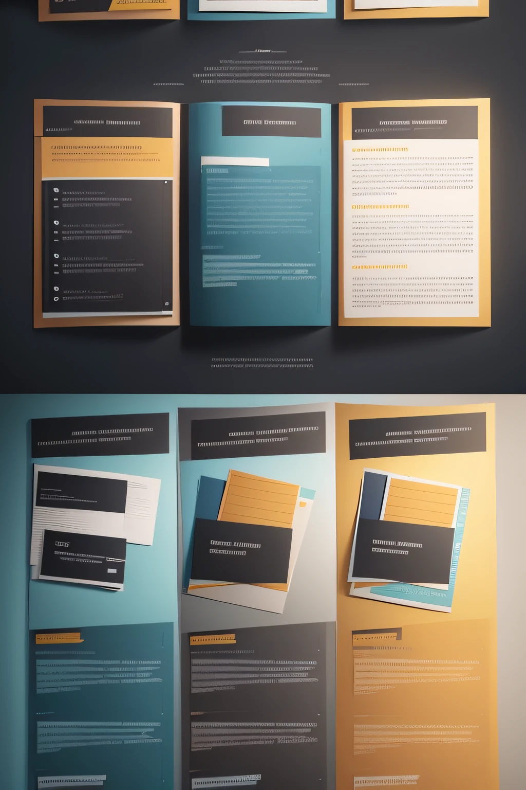Make A4 Pamphlet Design, Creative, using rules of design Pamphlet Clear Hierarchy: Organize your content with a clear visual hierarchy. Important information should be larger, bolder, or more prominent than secondary details. Alignment: Maintain consistent alignment for text and images. Align elements to a grid to create a professional and organized look.