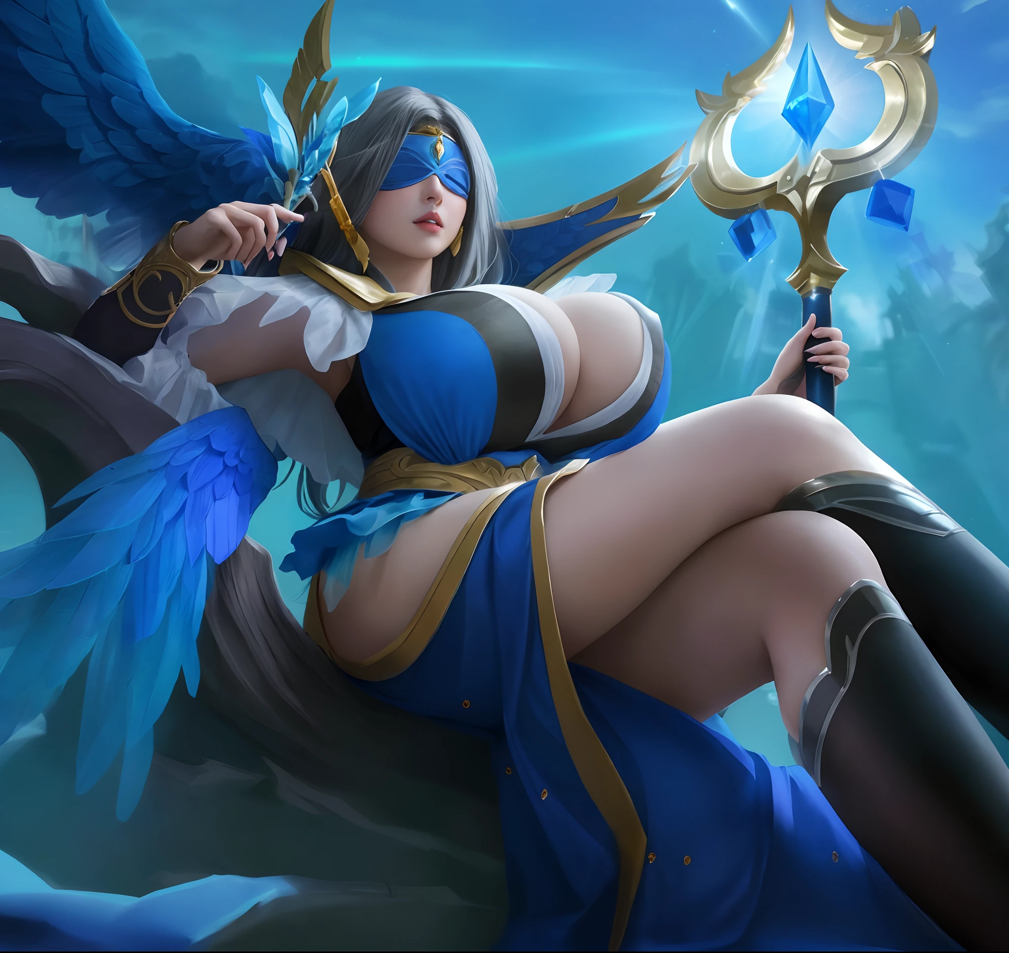 arafed woman with a sword and wings sitting on a tree, ashe, official splash art, irelia, ig model | artgerm, qiyana, artgerm lau, freya, splash art, leblanc, style artgerm, ! dream artgerm, zenra taliyah, astri lohne, extremely detailed artgerm, beautiful woman, women in Mobil legend, hero pharsa, pharsa mobile legends, indigo, aviantrix skin, silver hair, short hair, sexy pose, detailed lighting, detailed color, object detail, image detail, light, shadow, light detail, shadow detail, face detail, eye patch, blue eye patch, eye patch logo, blue outfit, black clothing line, dress detail , accessories detail, lips detail, chest detail, shadow detail, stocking, black stockings, big boobs, super big boobs, big ass, gigantic boobs , gigantic breasts, milf, adult women, Best quality, 8k, 32k, Masterpiece, UHD,Photo of glamorous Japanese woman, 1girl, (large breasts), (transparent shirt), abs, perfect body, ultra-detailed face, detailed lips, detailed eyes, double eyelid, ((Best quality, 8k, Masterpiece)), Sharp focus, A pretty woman with perfect figure Slender abs , Dark brown hair, gigantic breasts, wearing white button up shirt, Jean, City street, Highly detailed face and skin texture,a close up of a woman in dress posing for a picture, japanese goddess, japanese model, oppai, japanese, 奈良美智, asian girl, japanese woman, traditional japanese, beautiful asian girl, shikamimi, russian and japanese mix, seductive anime girl, ,skin tarsparan, dress see-through shirt, nipple cuming out, niplle pink, huge breasts, huge boobs, huge nippless, gigantic breasts, gigantic boobs, big but, milf ,hairy , breast expansion, HD image, HD details, Realistic, Ultra Detai , Ultra HD, 70mm lens,
