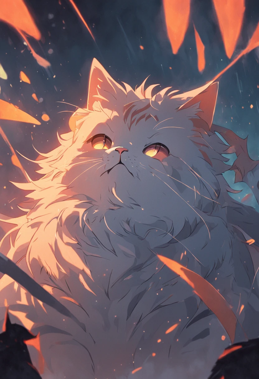 Cute cat，planar，illustration