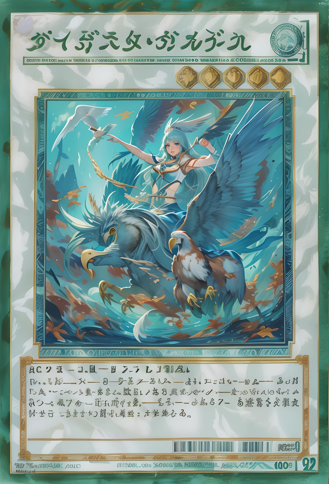 Drawn as a raw graphic，Maiden rides an eagle