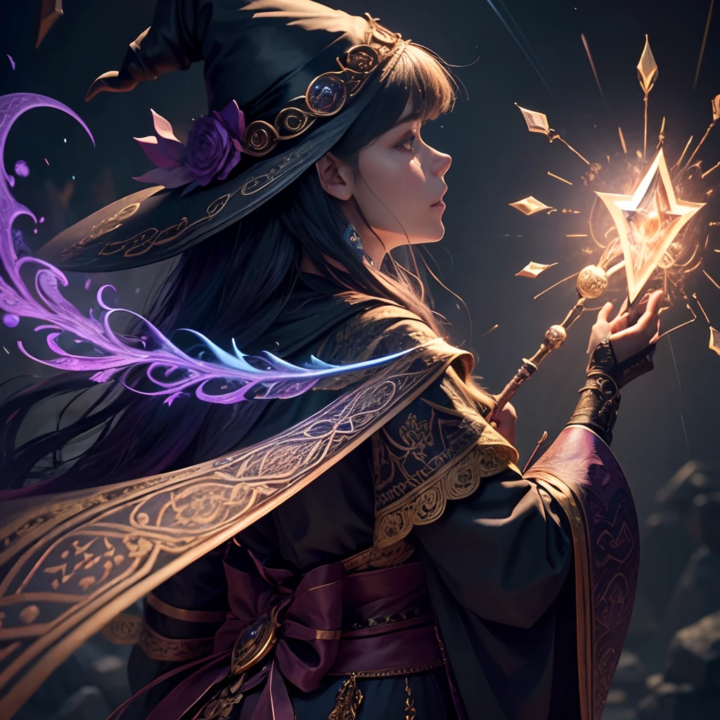 「magic wands」:Represents witch power and craftsmanship、Each has unique carvings and gem accents、Images featuring an assortment of intricately designed magic wands、Ultra-Realism、Color Field Printing、high detal、nffsw、8K、tre anatomically correct、Cinematic Lighting 4D Quality、profile