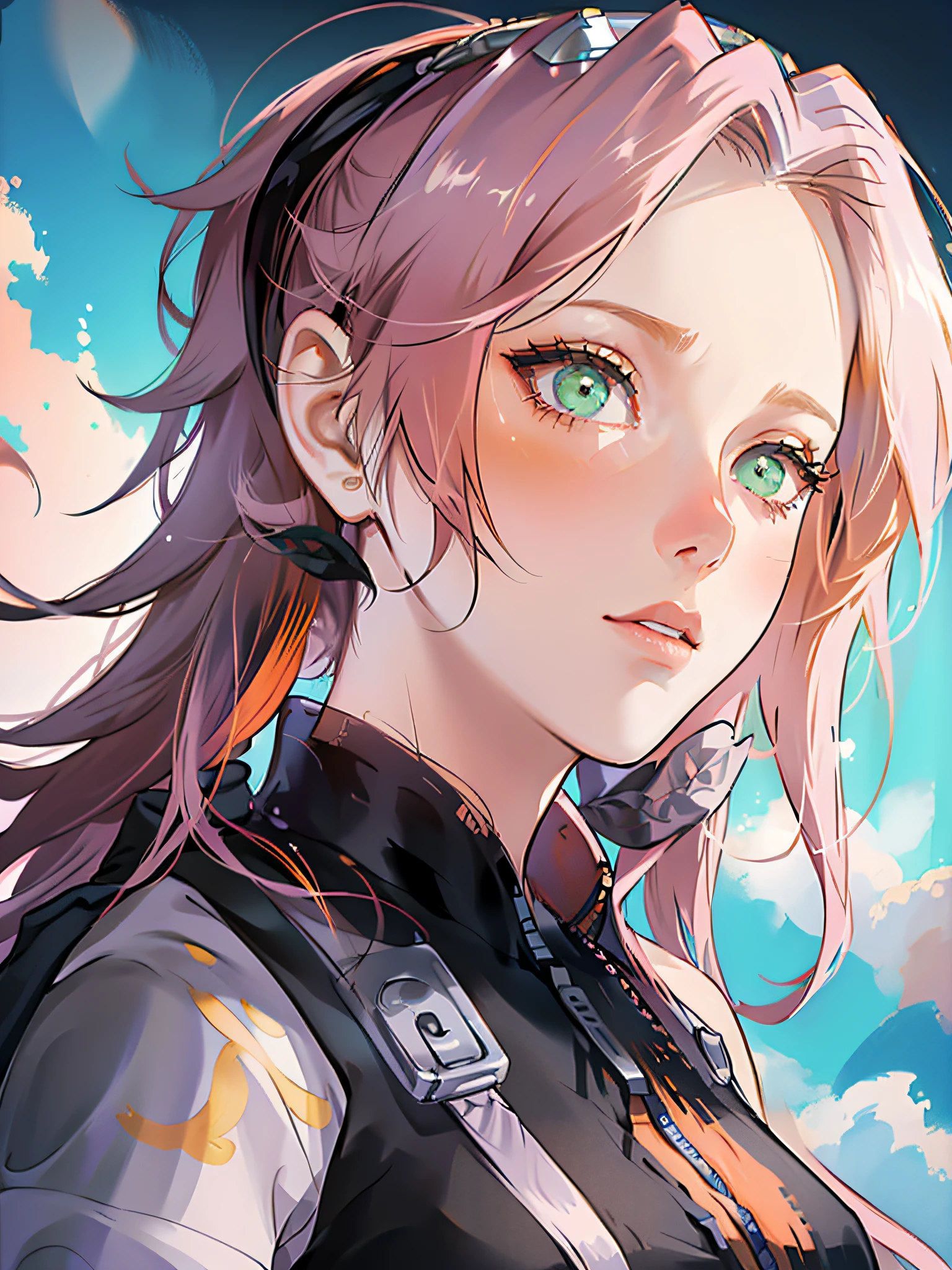 `close up portait beautiful girl the orange desert in modern fight suit, hyper realistic, pastel colors, complementary colors, muted colors, vibrant colors, dramatic colors, vaporwave, retrowave, black and white, colorfull, artochrome, highly detailed, 4k`