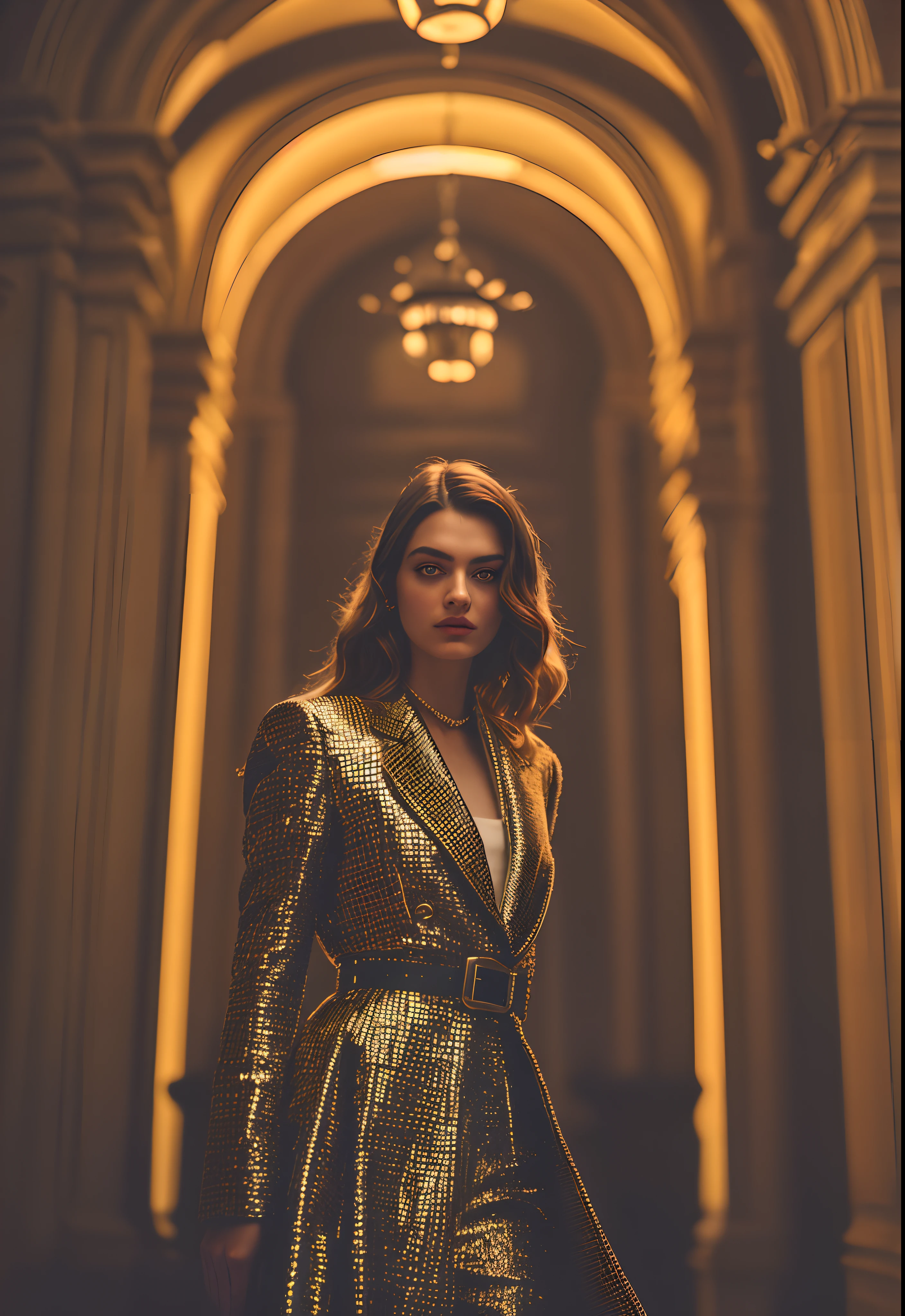 a handsome female, Vittoria Ceretti, Shot Full Body, Платье Alexander McQueen, Tim Burton's style, Dim, Shadow graphics, Unreal engine 5, Cinematic, color corrected, portrait photography, super-wide-angle lens, Depth of field, hyper-detailed, beautifully color-coded, insane details, intricate details, beautifully color-graded, Unreal engine, Cinematic , color corrected, editorial photograph , photografic, photoshooting, Shot on 70mm lens, Depth of field, Depth of field, Tilt Blur, Shutter speed 1/1000, f/22