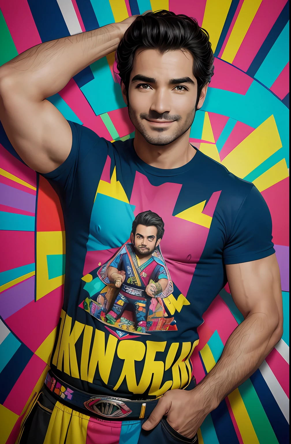 (Alfonso Herrera  RDB MUSCULOSO SMILE,  Eduardo Kobra ,Romero Brito,The Filling Twins ,multidimensional geometric wall PORTRAIT, arte, Chibi,
Yang08k, lindo, Colouring,
Primary works, qualidade superior, melhor qualidade, Arte Oficial, Beautiful and Aesthetic, 512 k