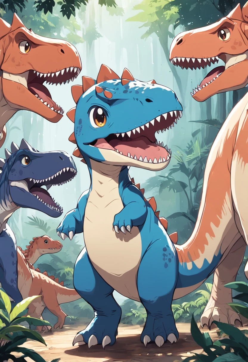 Adesivos de dinossauro felizes de Kawaii , vetorial , Contornos , fundo branco