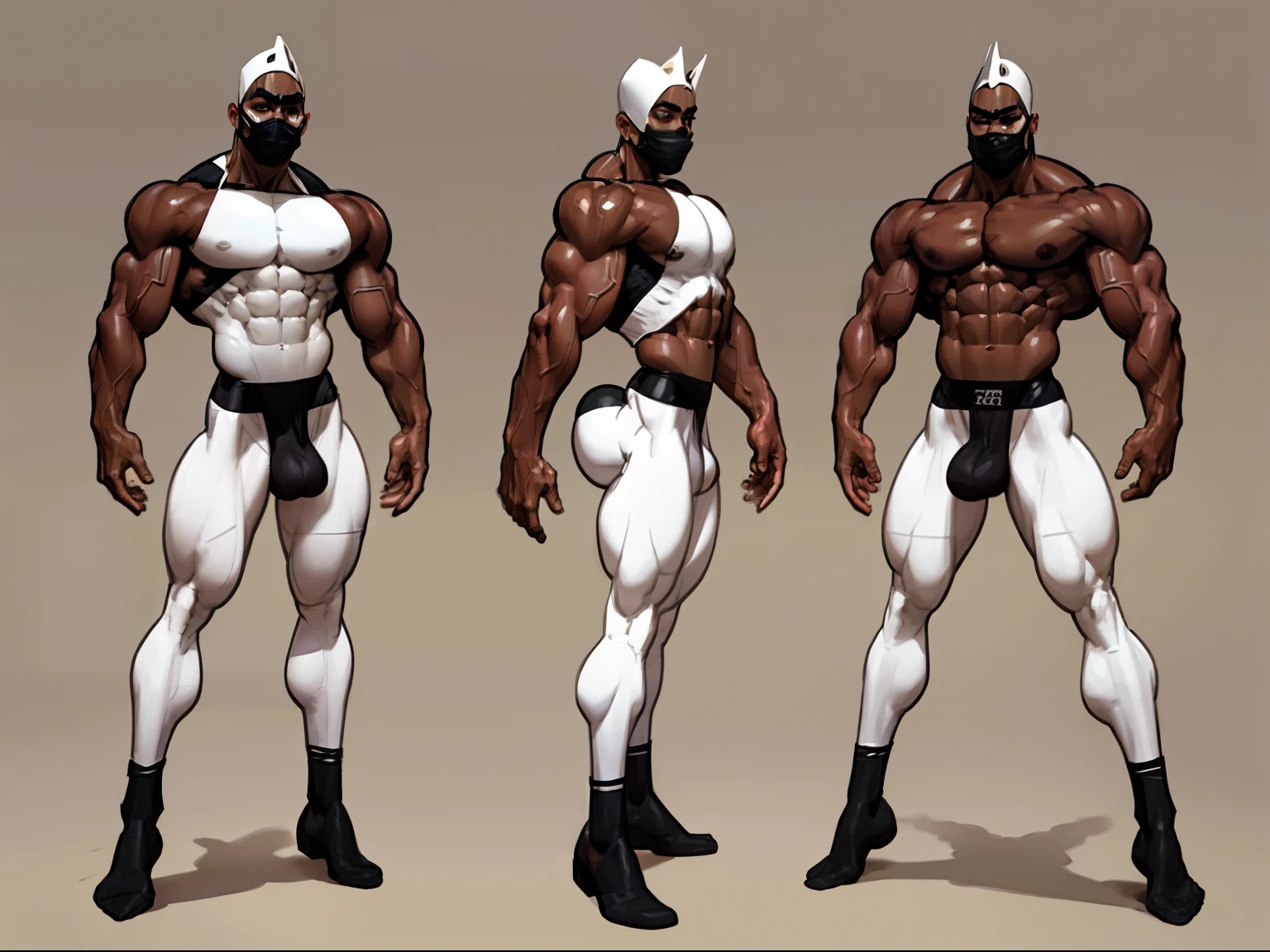 ((masterpiece)),(((best quality))),((character design sheet)), illustration,1man, boy, environment Scene change, (crotch bulge:1.2), muscular, white skin, masculine, rugged, manly, sharp edges, heroic, white legs, thick legs, scribbles and marks, no face, ((mannequin face:1.2)), (head mask:1.4) rough sketches, pose too, white and black color palette, 8k,16k, (simple background, light background: 1.3)
