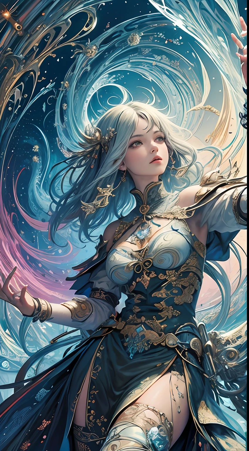 (masterpiece, top quality, best quality, official art, beautiful and aesthetic:1.2), (1girl), extreme detailed,(fractal art:1.3),colorful,highest detailed