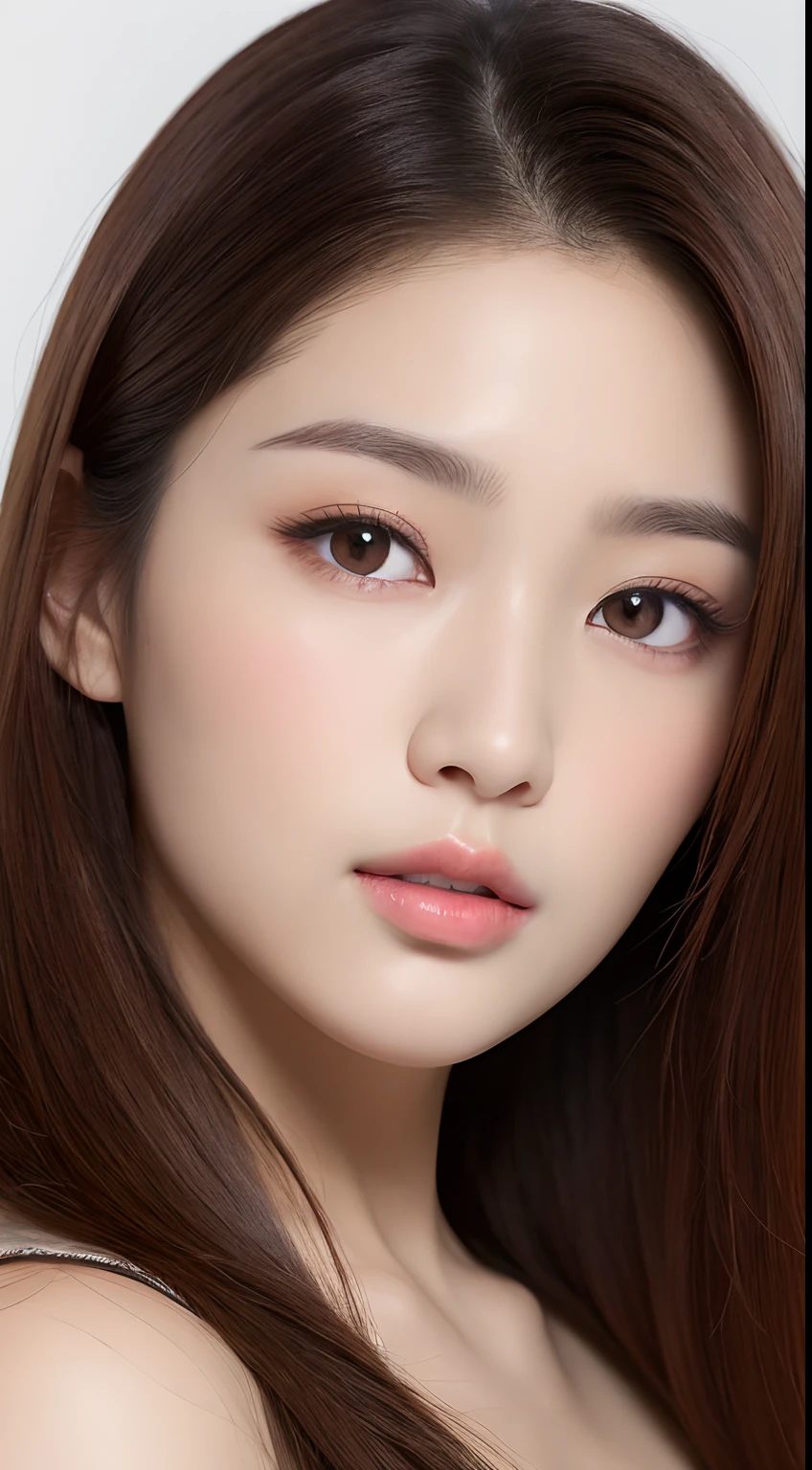 (Details of the face、best qualtiy:1.2)，Lovely woman，Single Eyelids，Large nose bridge，large nose，pointy nose，tall nose bridge，Fracture of the nasal bridge，Danfeng Eyes，Single Eyelids，Thin lips，Close your lips，Cute little mouth，Thin lips，High nose，roman nose，pointy nose，Wide nose wings，Single Eyelids，with fair skin，The facial features are exquisite and perfect，kawaii，Single Eyelids，Delicate and delicate eyes，number art，Amazing little eyes，Delicate thin eyebrows，orthofacial，Frontal makeup，The corners of the mouth are thin，The corners of the mouth are raised，Goose egg face，Exquisite and beautiful，petty eyes，Danfeng Eyes，Elongated eyes，Cute little mouth