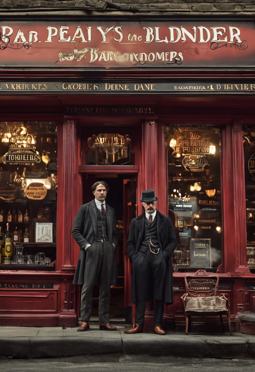Bar dos peaky blinders com o nome Dante na faixada do bar