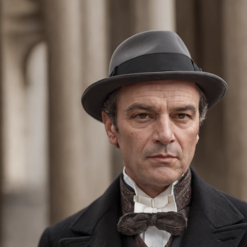 create a powerful and charismatic character inspired by the iconic Don Corleone, that conveys the same identity and respect as the film's legendary kingpin.